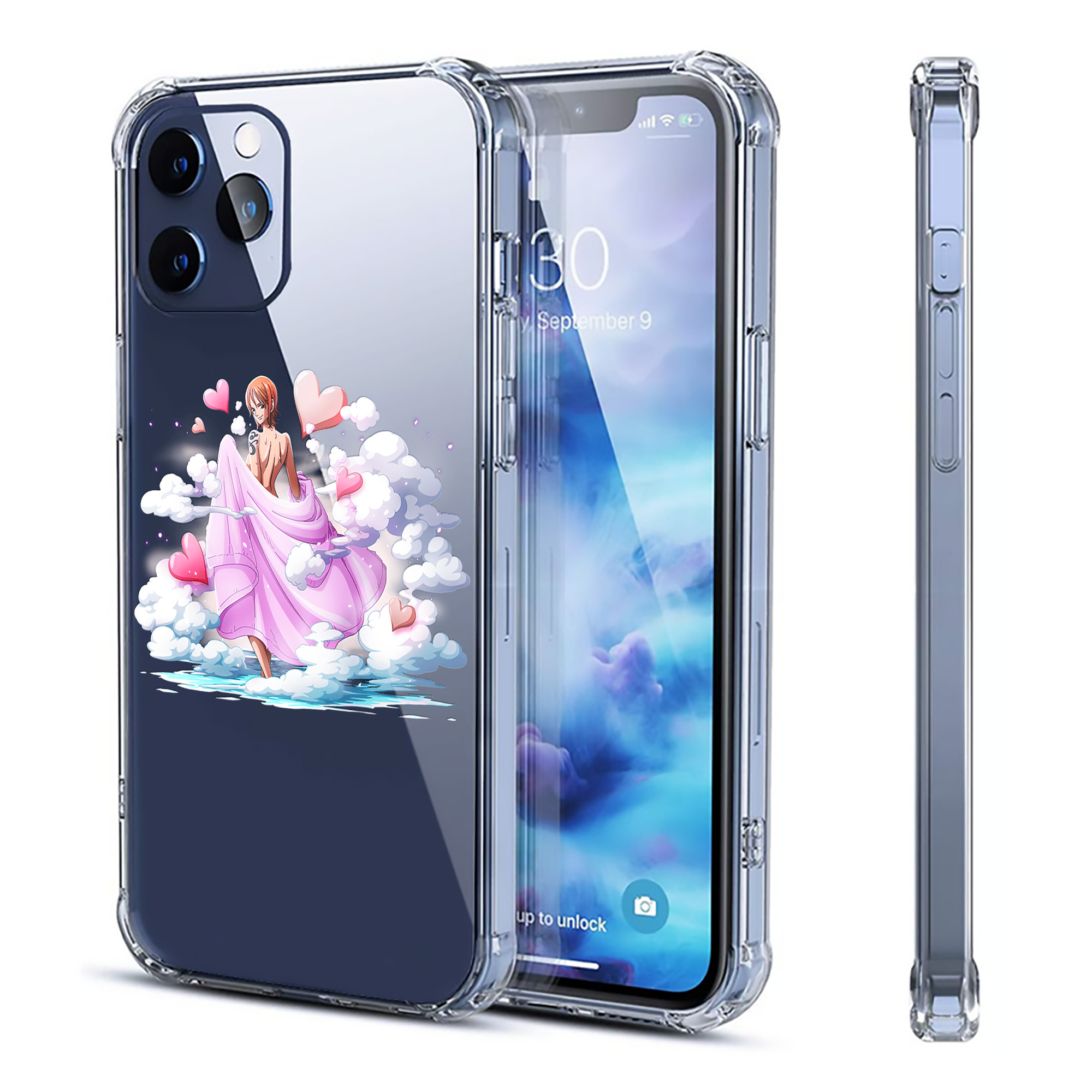 （画像用） ワンピース ナミ ONE PIECE Nami 【iPhone 12シリーズ対応】透明スマホケース（クリアソフトケース）